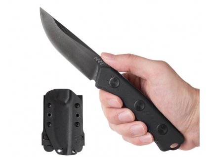 anv knives p200 dlc black black grip kydex sleipner