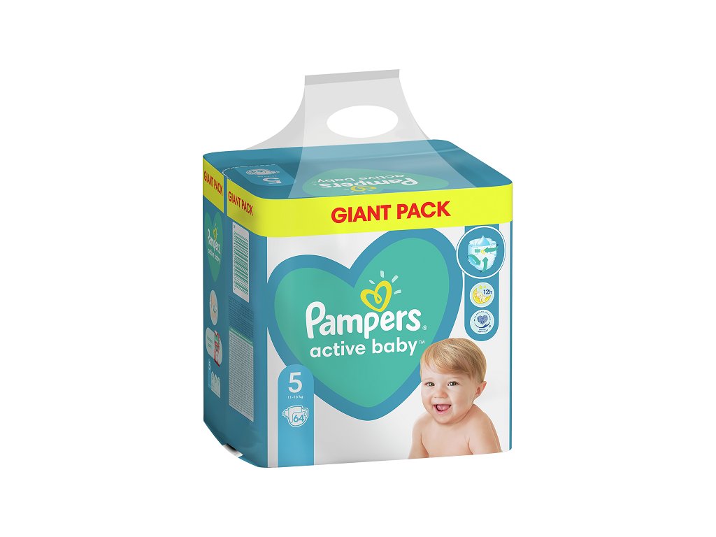 Pampers Active Baby Giant Pack S5 64ks, 11 16 kg