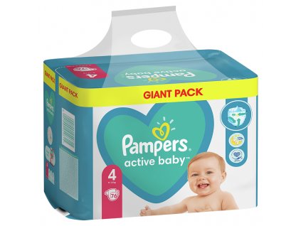 Pampers Active Baby Giant Pack S4 76ks, 9 14kg