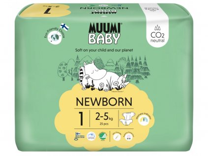 Muumi Baby 1 Newborn 2–5 kg (25 ks), eko pleny