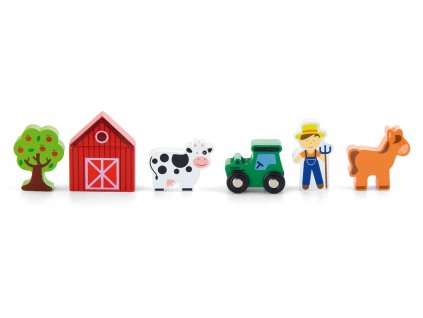 Viga Dětské dřevěné figurky Farma