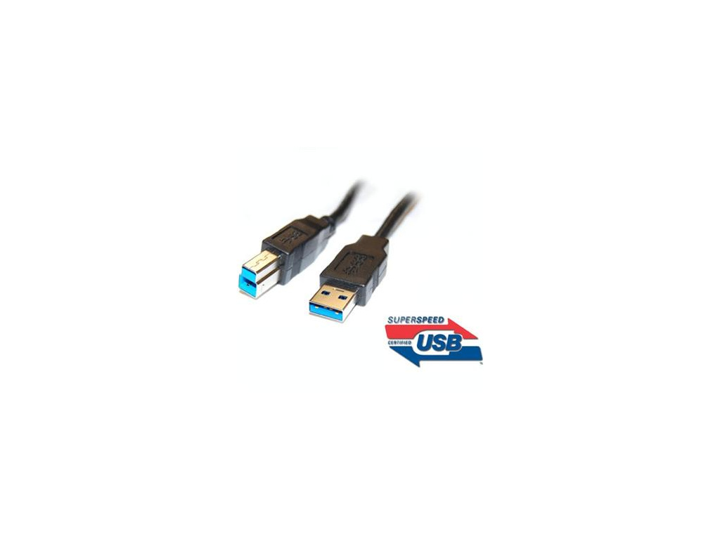 PremiumCord Kabel USB 3.0, A-B, 9pin, 5m, ku3ab5bk
