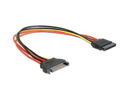 Kabel SATA prodloužení napájení, 30cm, CC-SATAMF-01