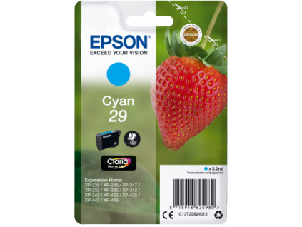 Epson Singlepack Cyan 29 Claria Home Ink, C13T29824012