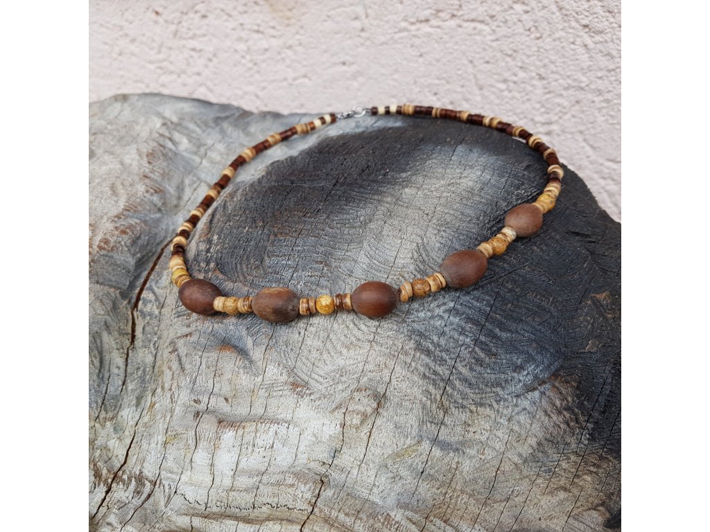 Timo Pánský náhrdelník (lotos, jaspis, kokos)1