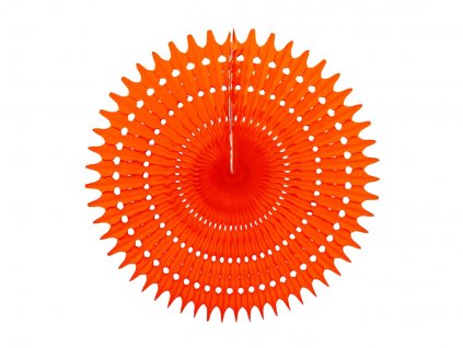 Rozeta papírová oranžová 67 cm