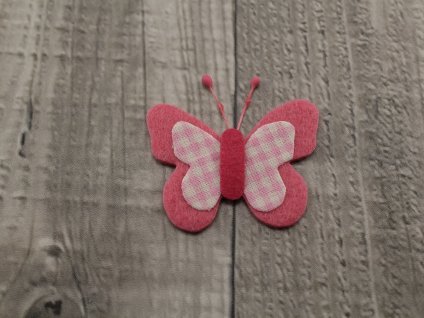 Motýl výsek růžový č5