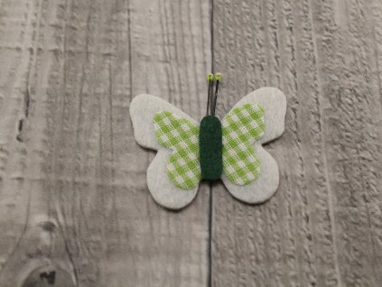 Motýl výsek bílý č6