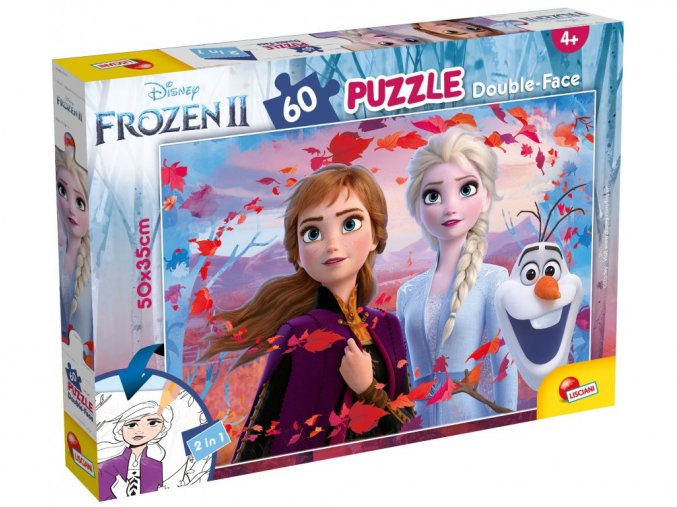 71817 frozen ii puzzle 60 oboustranne 50x35 cm 2v1