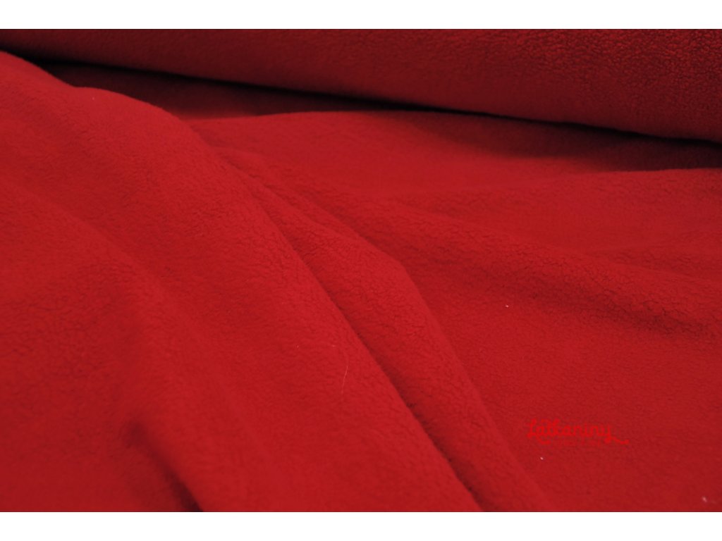 Sherpa fleece červená