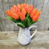 tulipán oranžový jemne bielený 42CM cena za 1ks