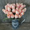 Tulipán umelý broskyňový jemne bielený 43cm