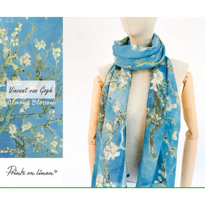 Dámská šála Vincent Van Gogh Mandlový květ/ Almond Blossom