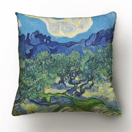 Povlak na polštář Vincent Van Gogh Olivové stromy/ Olive trees  45x45