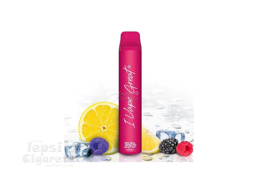 IVG BAR PLUS, Berry limonade ice, 20MG,jednorázová e-cigareta