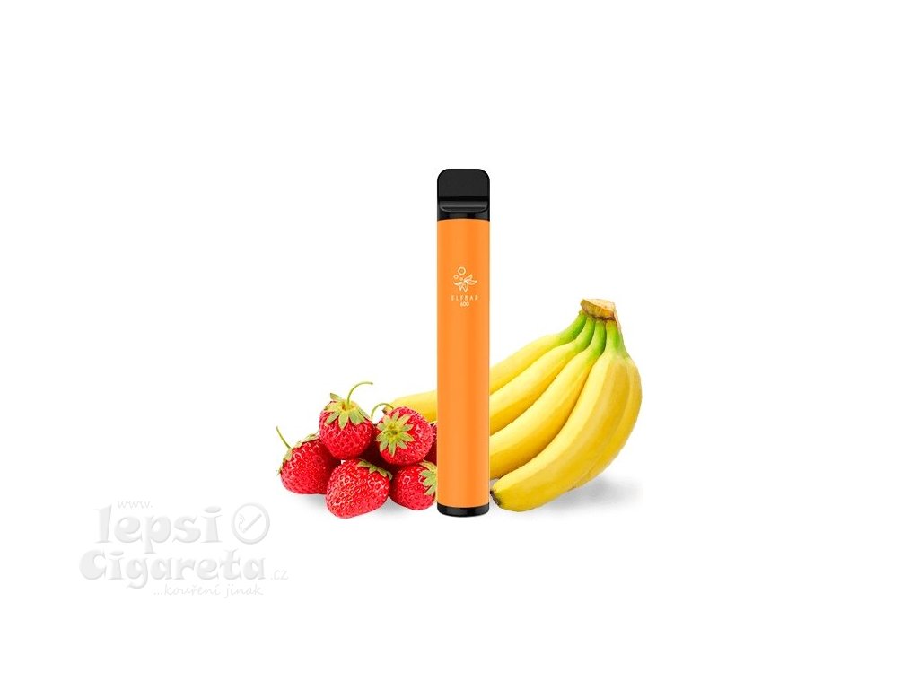 elf bar 600 sk elektronicka cigareta strawberry banana 20mg