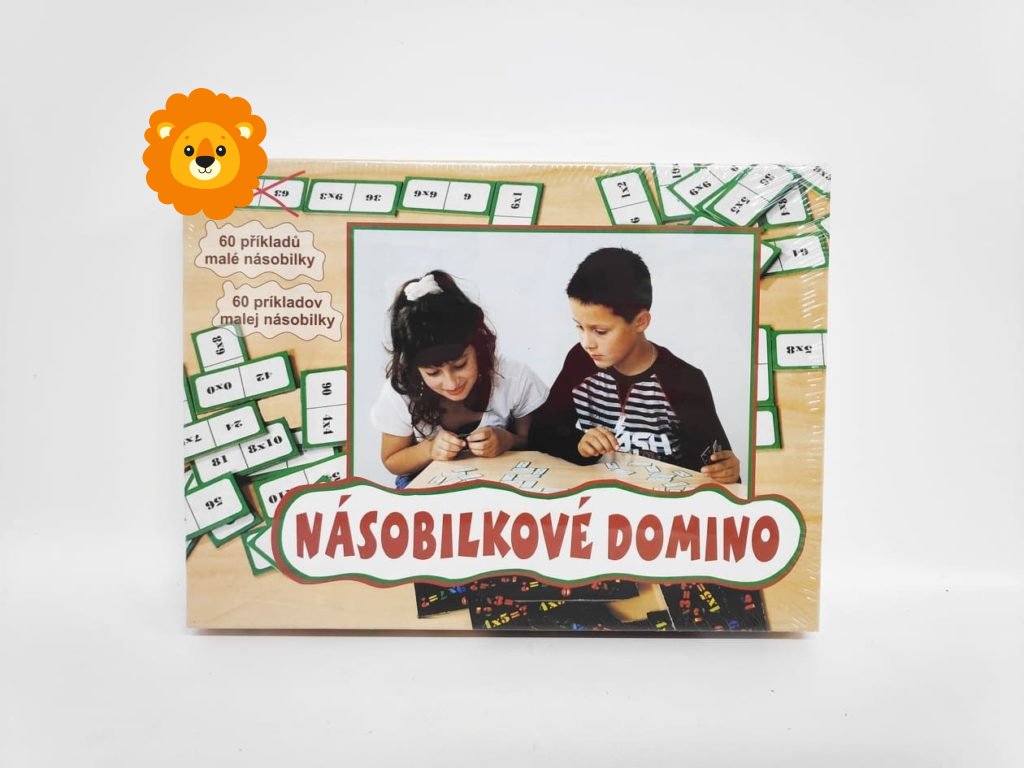 Násobilkové domino společenská hra v krabici 22x16x3cm
