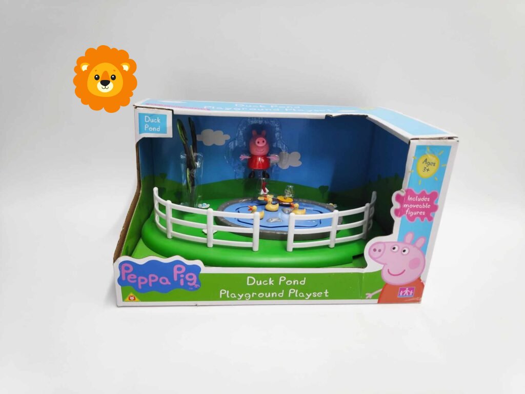 Herní prvky hřiště + figurka Prasátko Peppa plast v krabici 28x16x17cm