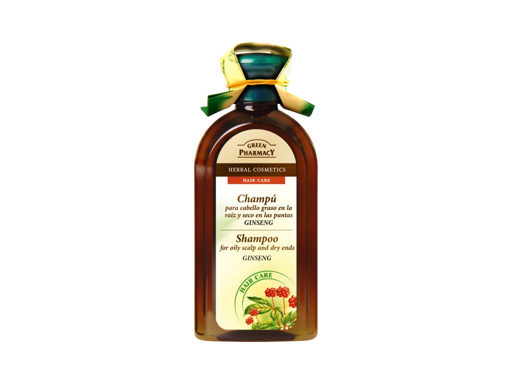 710 green pharmacy hair care ginseng sampon pro mastnou vlasovou pokozku a suche konecky 350 ml