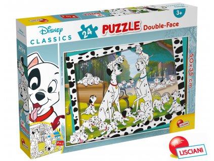 9519 101 dalmatinu puzzle 24 oboustranne 50x35 cm