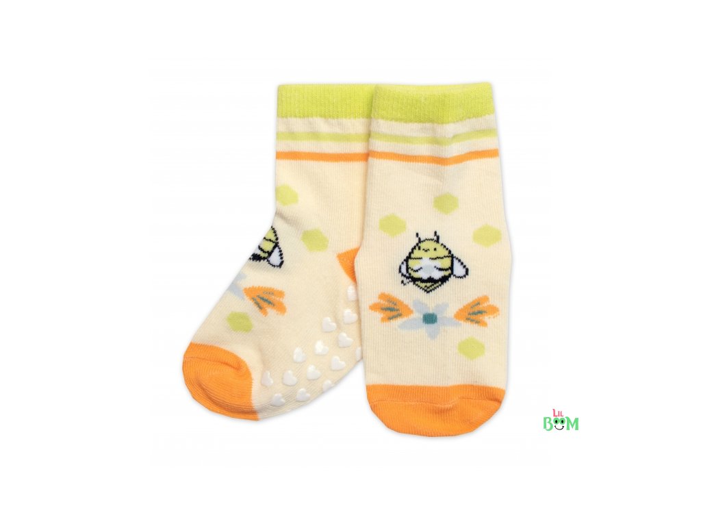 Dětské ponožky s ABS Včelka - žluté