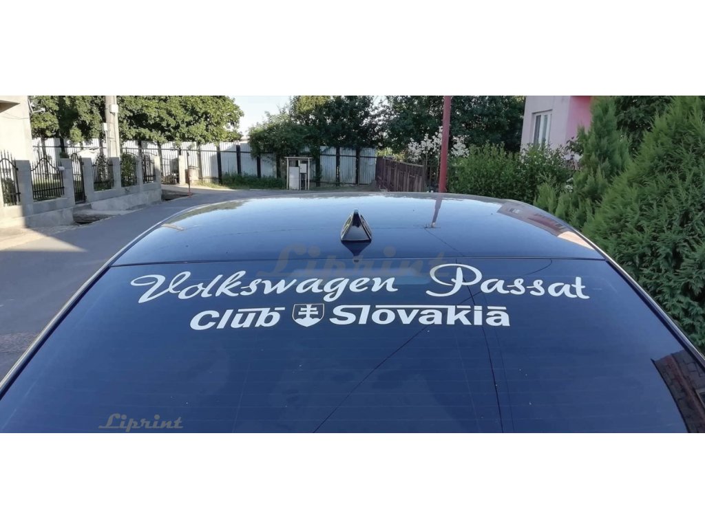 VW passat club slovakia (Farba Brúsený Hliník, Rozmer 90x20)