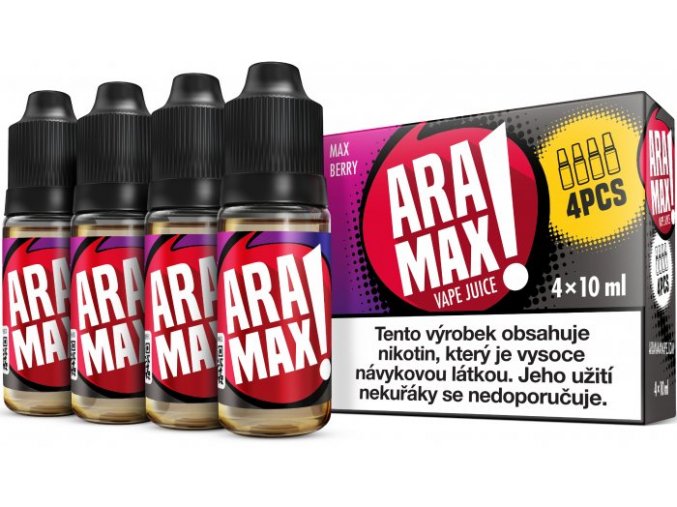 liquid aramax 4pack max berry 4x10ml3mg