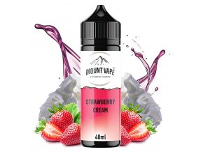 Mount Vape - Shake & Vape - Strawberry Cream - 40ml, produktový obrázek.