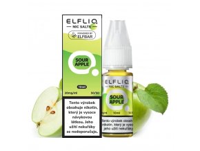 Elf Bar Elfliq - Salt e-liquid - Sour Apple - 10ml - 20mg, produktový obrázek.