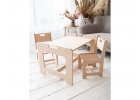 Detské drevené sety, stoly a stoličky