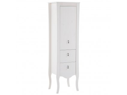 COMAD - Koupelnová skříňka vysoká Elisabeth - bílá - 45x157x36 cm