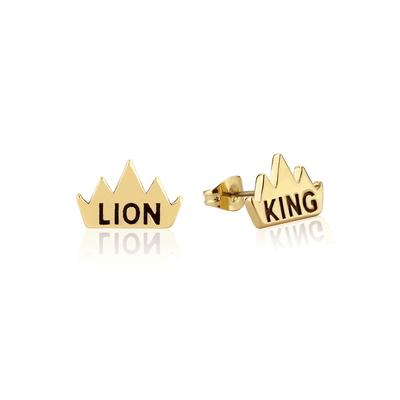Disney_The_Lion_King_Crown_Yellow_Gold_Stud_Earrings_DLYE205_400x