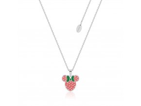 Disney Couture Kingdom Stainless Steel Minnie Mouse Strawberry Necklace SPN118