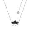 Disney The Lion King Crown Necklace White Gold Front View DLSN205 400x