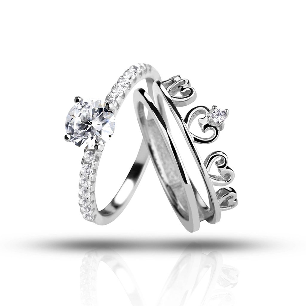 Set dámských stříbrných prstenů GABY 2