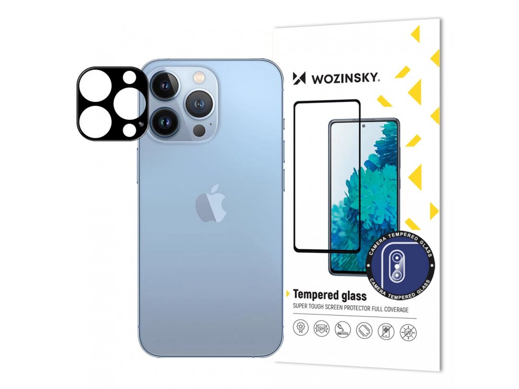 Tvrzené sklo 9H pro iPhone 15 Pro Wozinsky Full Camera Glass - černé