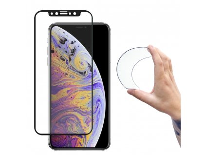 Wozinsky Full Cover Flexi Nano fóliové tvrzené sklo s rámečkem iPhone 14 Max / 13 Pro Max transparentní