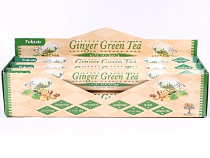 Vonné tyčinky Tulasi Ginger Green Tea - 20 ks - #64 - Zázvor Zelený čaj