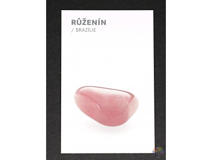 Kartička s popiskem kamene Růženín #06