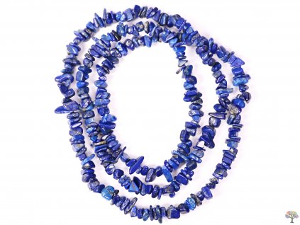Náhrdelník sekaný dlouhý - Lapis Lazuli - tromlovaný #83 - z přírodních kamenů