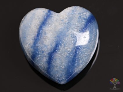Srdce Modrý Křemen 40x40 mm - srdce z Křemene #01
