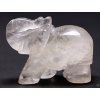 Slon Křišťál 50 x 38 mm - Slon z přírodního kamene #56