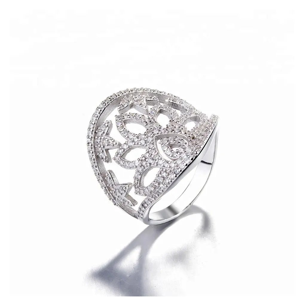 10071 srebrny pierścionek w kształcie korony z cyrkoniami kup na majya