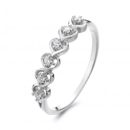 10035 romantyczny srebrny pierścionek serce z cyrkoniami kup na majya