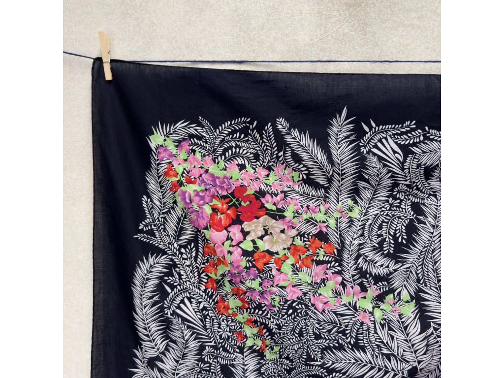 Bavlněný květovaný šátek Dianne von Furstenberg