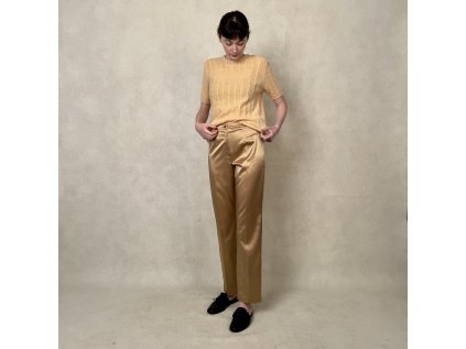 Zlaté saténové kalhoty