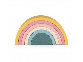 PETITE&MARS Hračka silikónová skladacia Rainbow