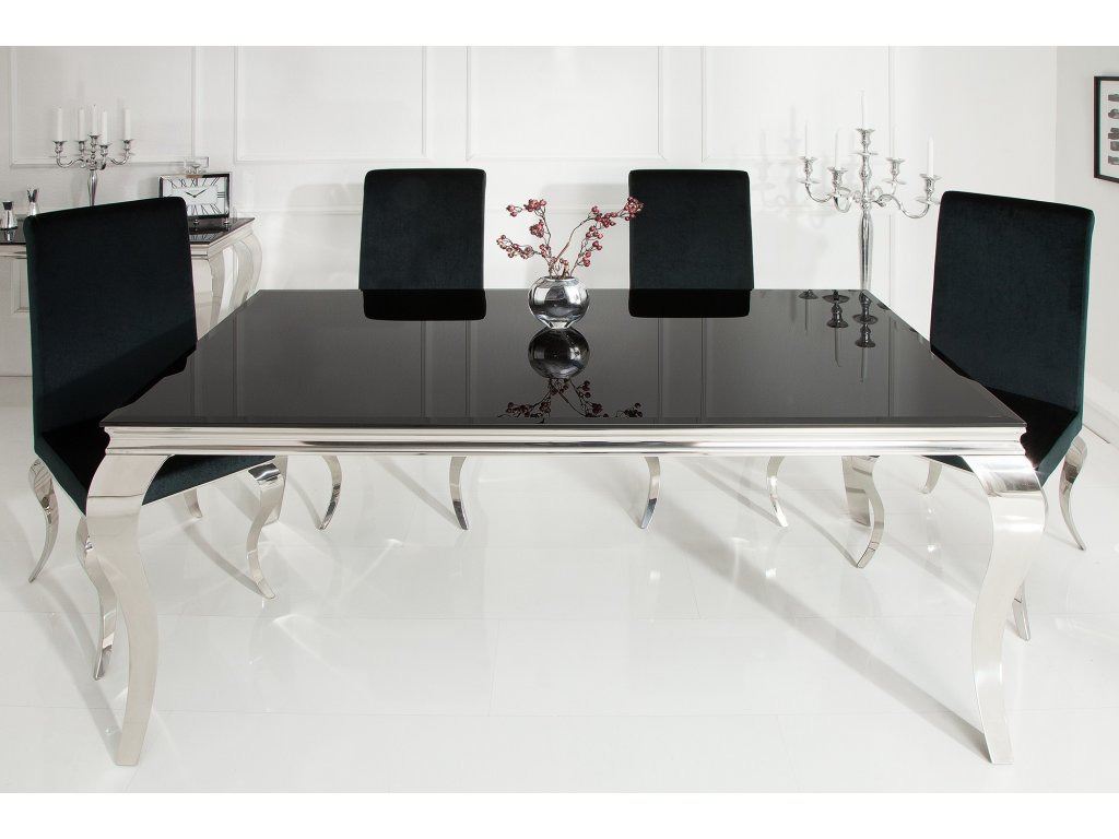 Luxusní jídelní stůl Modern Barock 180cm černý
