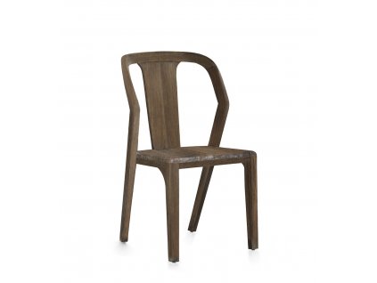 Masivní židle vyrobená teplé ořechové barvě.