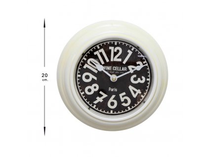 Nástěnné hodiny WHITE DOX 20cm